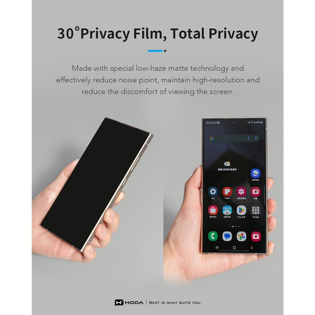 Hoda Anti-Peeper (Privacy) Tempered Glass ฟิล์มกระจกป้องกันการแอบมอง สำหรับ Galaxy S25 Ultra