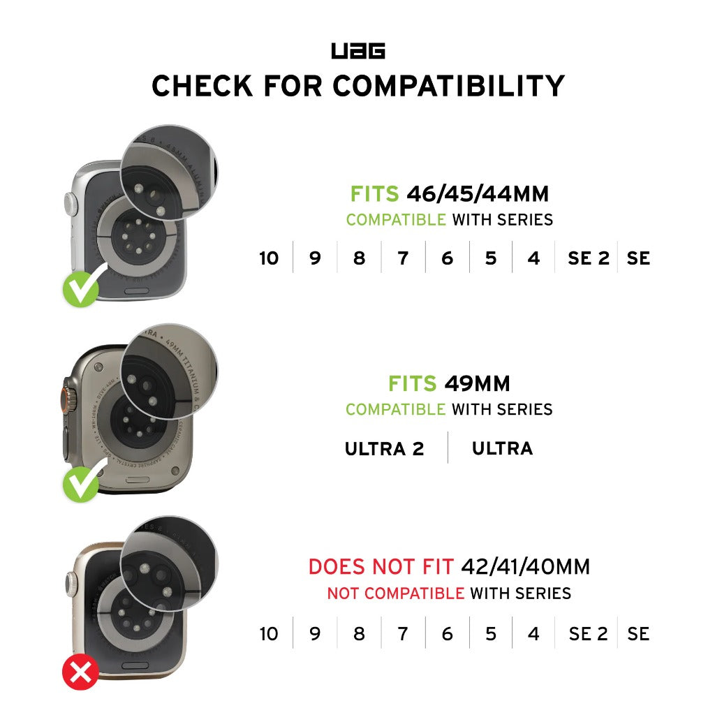 UAG Active สายนาฬิกาสำหรับ Apple Watch 42/44/45/49mm - สี Titanium