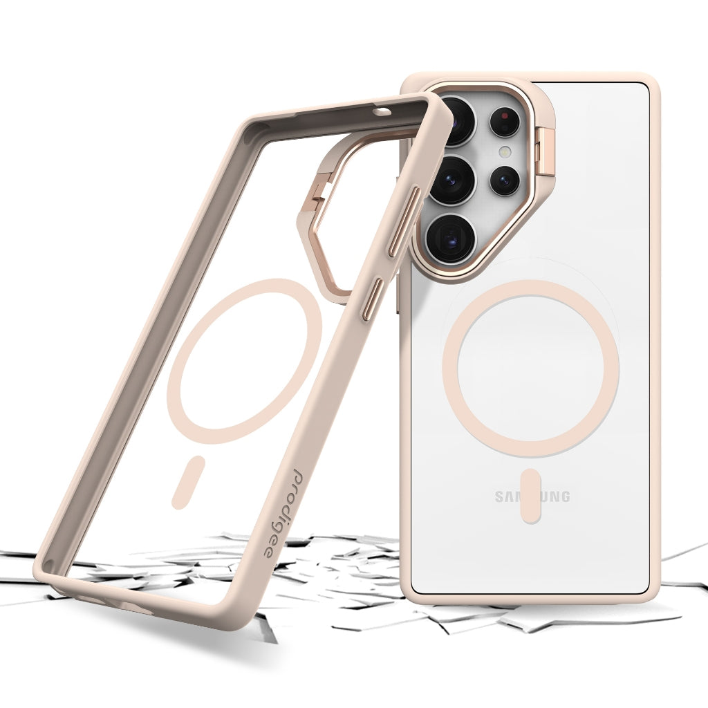 PRODIGEE KICKIT เคสกันกระแทกสำหรับ Samsung Galaxy S25 series (มีขาตั้งตรงเลนส์กล้อง)