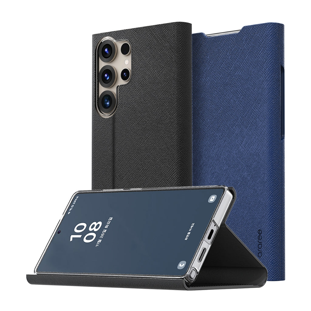 ARAREE BONNET STAND เคสหนังฝาพับตั้งได้ Samsung Galaxy S25 Ultra