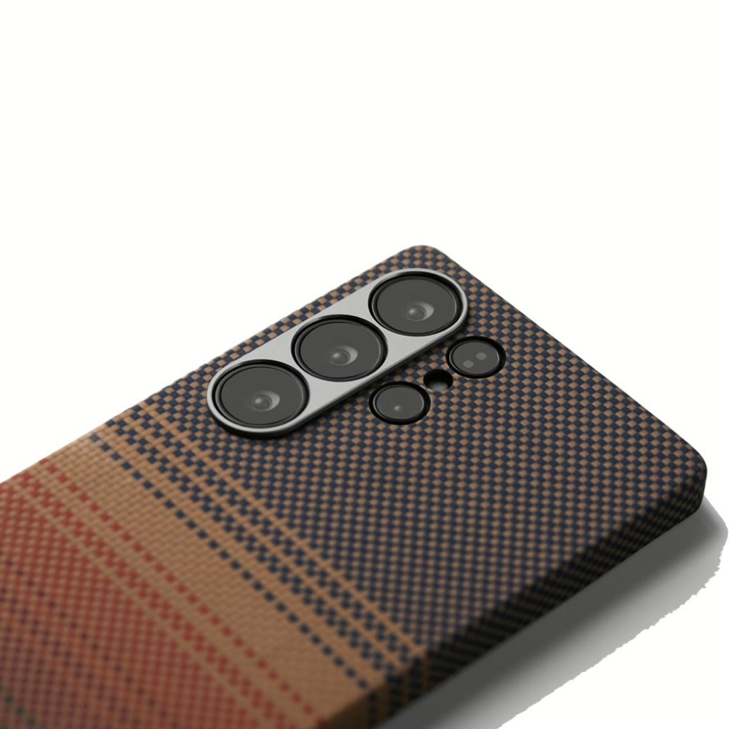 Pitaka Tactile Woven เคสเส้นใยอะรามิดระดับพรีเมียม Samsung Galaxy S25 Ultra - สี Sunset