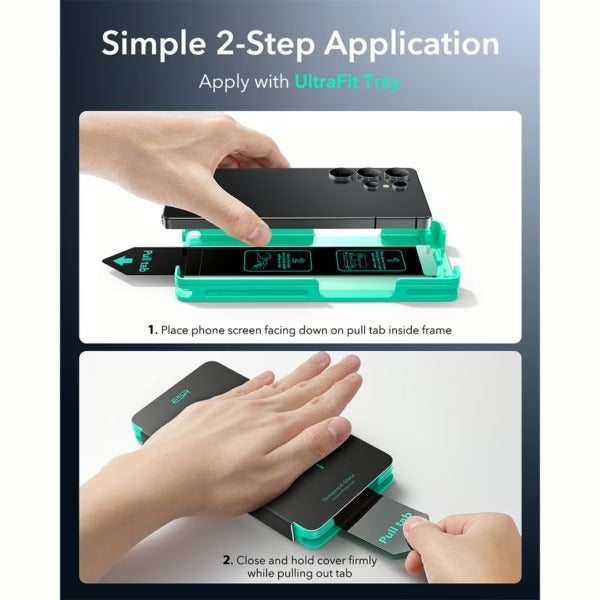 ESR Tempered Glass Screen ฟิล์มกระจกกันรอย สำหรับ Samsung Galaxy S25 Ultra - สี Clear (2 แพ็ค)