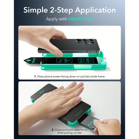 ESR Tempered Glass Screen ฟิล์มกระจกกันรอย สำหรับ Samsung Galaxy S25 Ultra - สี Clear (2 แพ็ค)