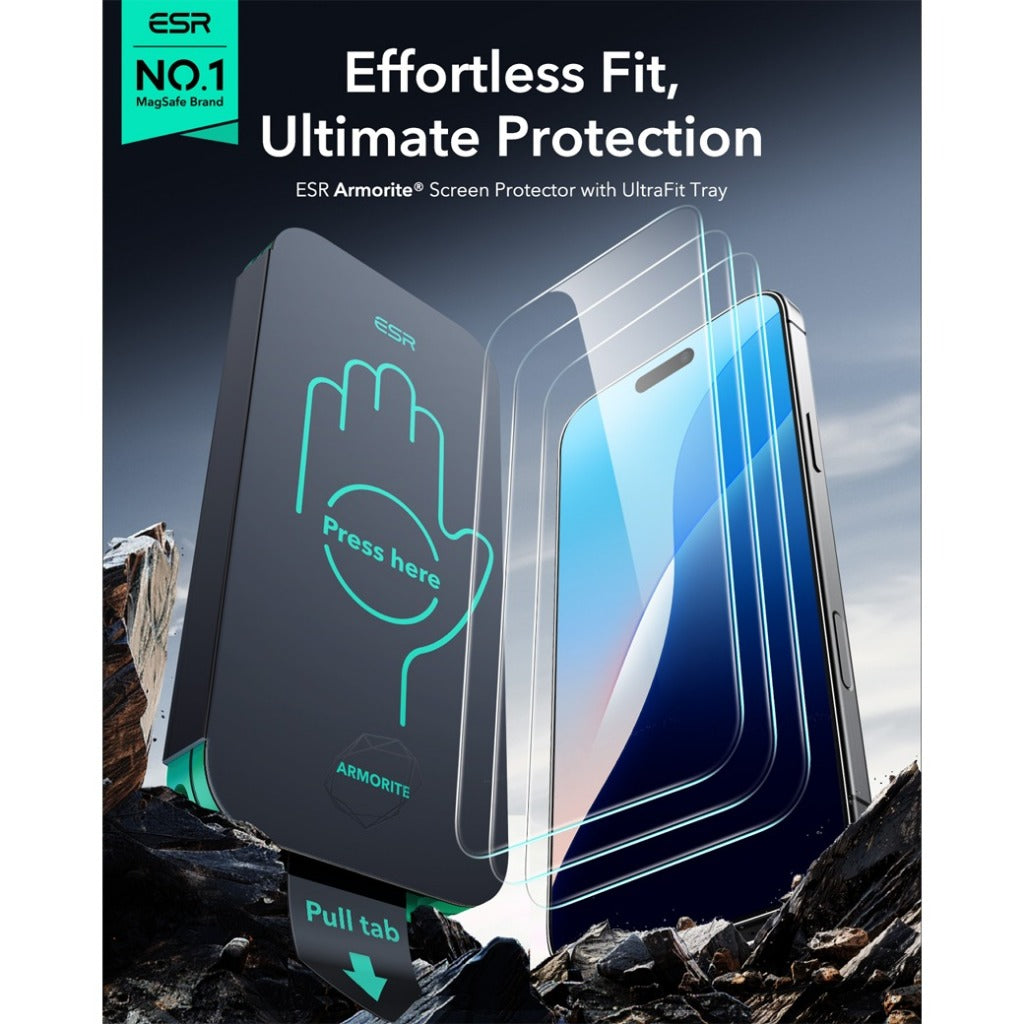 ESR Armorite Screen Protector ฟิล์มกระจกสำหรับ 16 / 16 Plus / 16 Pro / 16 Pro Max - สี Clear