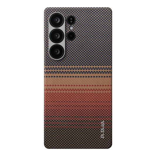 Pitaka Tactile Woven เคสเส้นใยอะรามิดระดับพรีเมียม Samsung Galaxy S25 Ultra - สี Sunset