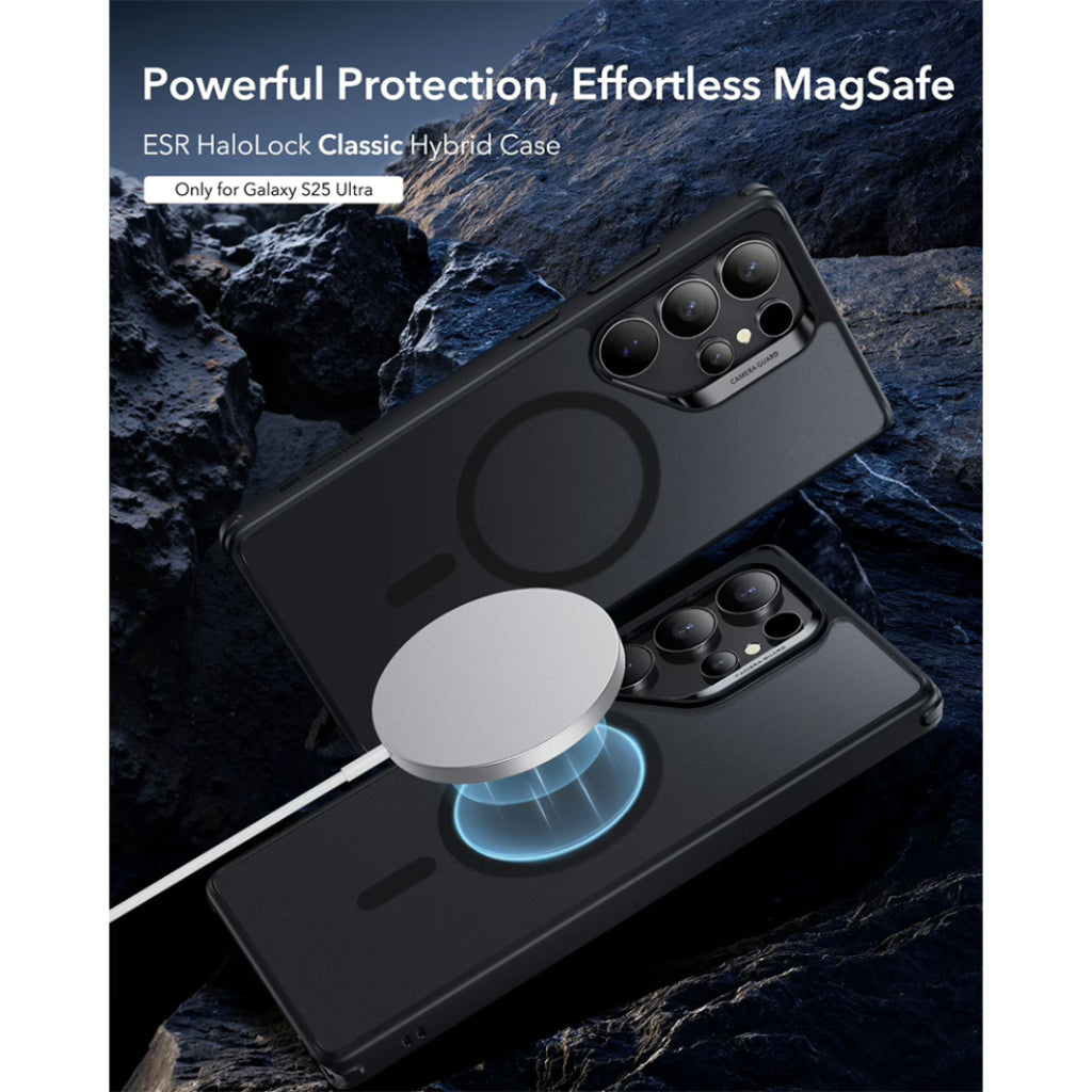 ESR Classic Hybrid Case (Halolock) เคสกันกะแทกสำหรับ Samsung Galaxy S25 Ultra - รับประกัน 1 ปี