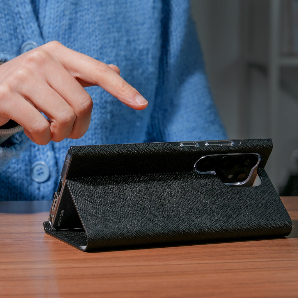 ARAREE BONNET STAND เคสหนังฝาพับตั้งได้ Samsung Galaxy S25 Ultra