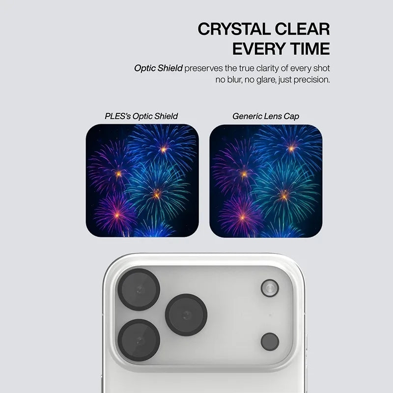 Ples Camera Lens Full Edge Coverage กระจกเลนส์กล้องสำหรับ iPhone 17 / 17 Air / 17 Pro / 17 Pro Max (พร้อมชุดทำความสะอาด)