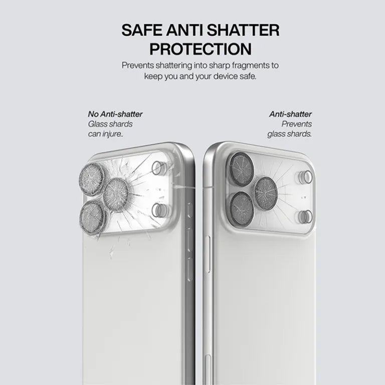 Ples Camera Lens Full Edge Coverage กระจกเลนส์กล้องสำหรับ iPhone 17 / 17 Air / 17 Pro / 17 Pro Max (พร้อมชุดทำความสะอาด)