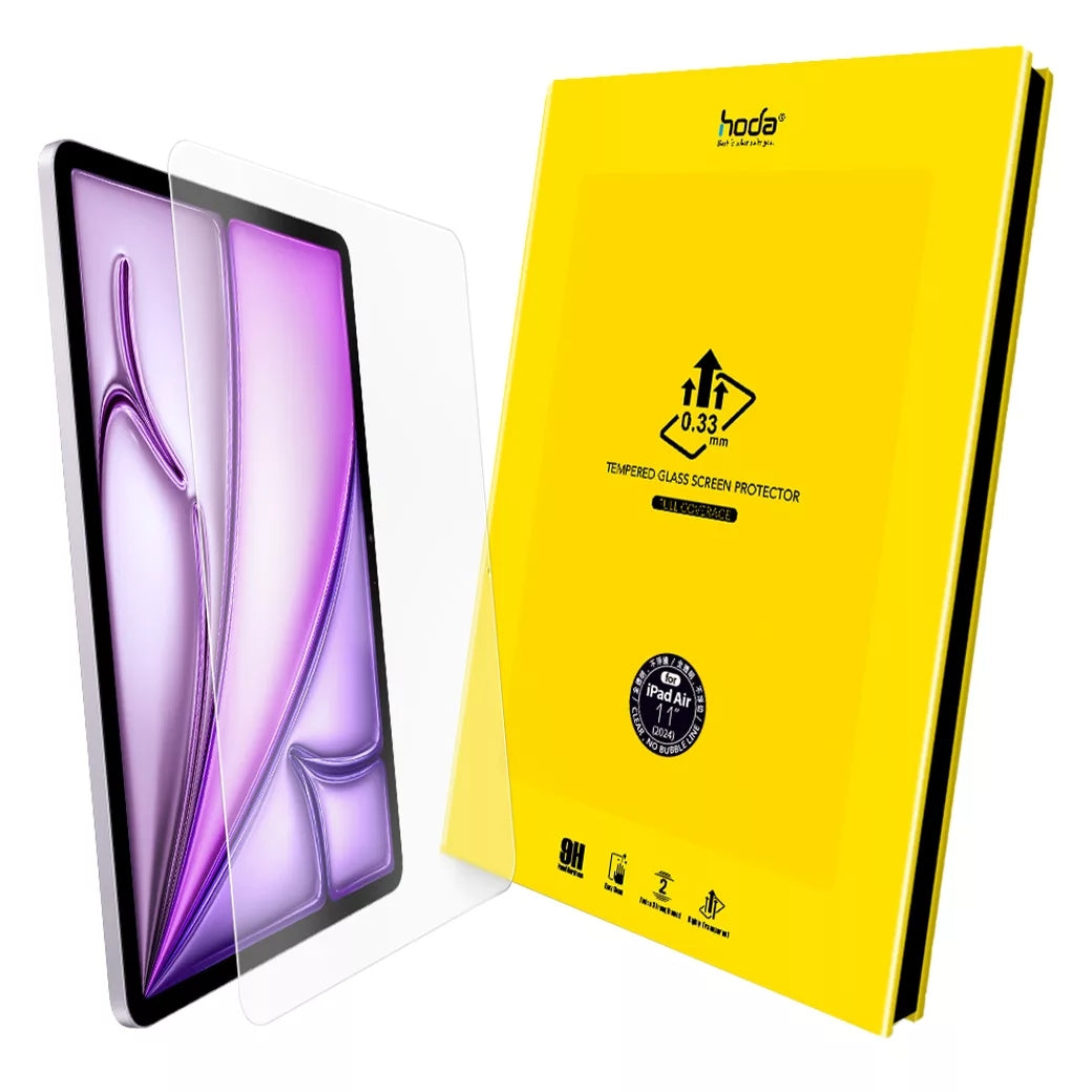 Hoda Clear ฟิล์มกระจกนิรภัยแบบใส สำหรับ iPad Air 11″ Gen 7 (2025/2024) - สี Clear